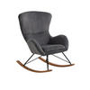 SCHAUKELSTUHL in Eichefarben, Dunkelgrau  - Dunkelgrau/Eichefarben, MODERN, Holz/Textil (70/102/94cm) - Livetastic