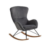 SCHAUKELSTUHL in Eichefarben, Dunkelgrau  - Dunkelgrau/Eichefarben, MODERN, Holz/Textil (70/102/94cm) - Livetastic