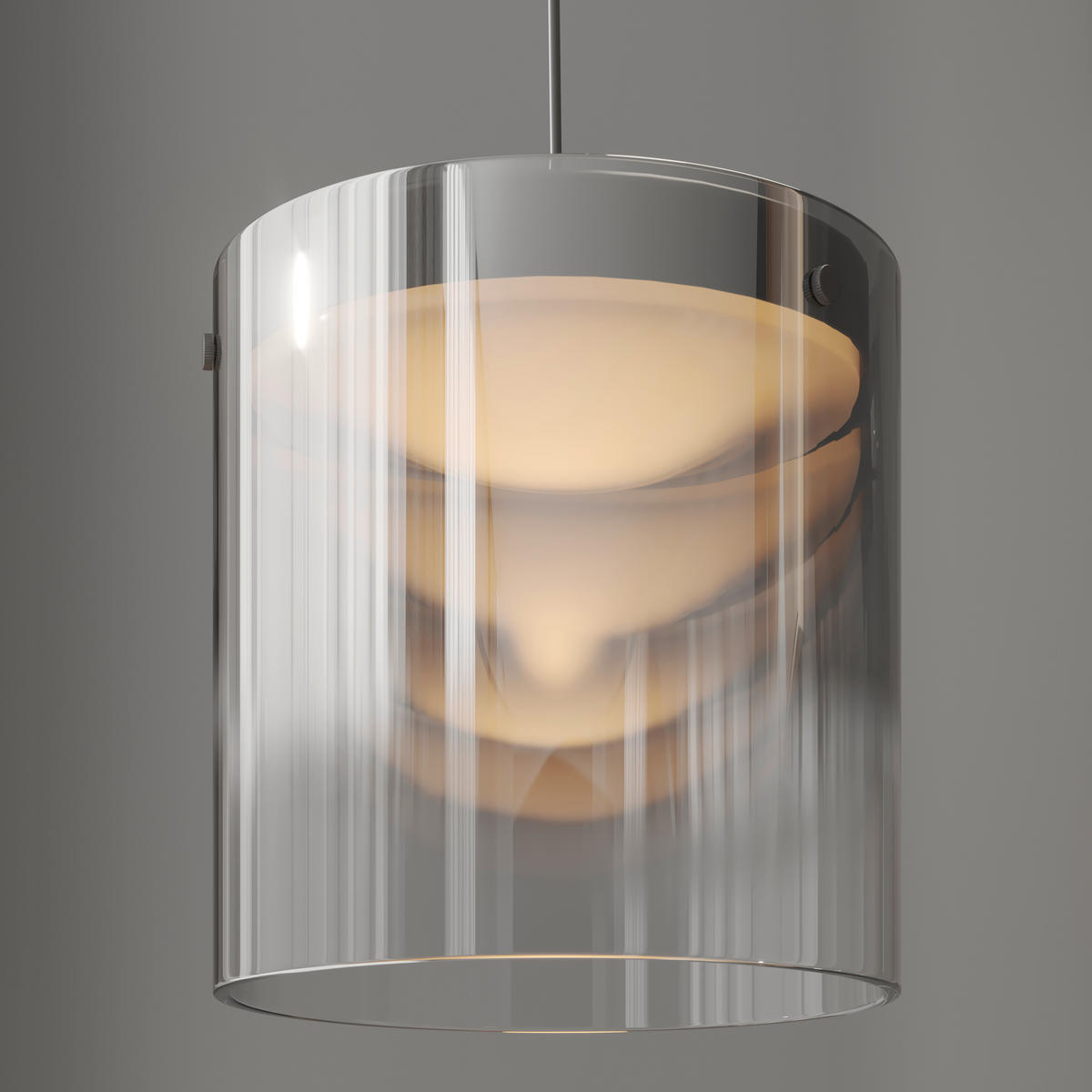 ZÁVESNÉ LED SVIETIDLO, 40/180 cm  - čierna, Design, kov/sklo (40/180cm) - Dieter Knoll