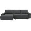 ECKSOFA  in Mikrovelours Anthrazit  160/248 cm  - Anthrazit/Alufarben, Design, Textil/Metall (160/248cm) - Sedda