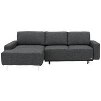 ECKSOFA  in Mikrovelours Anthrazit  160/248 cm  - Anthrazit/Alufarben, Design, Textil/Metall (160/248cm) - Sedda