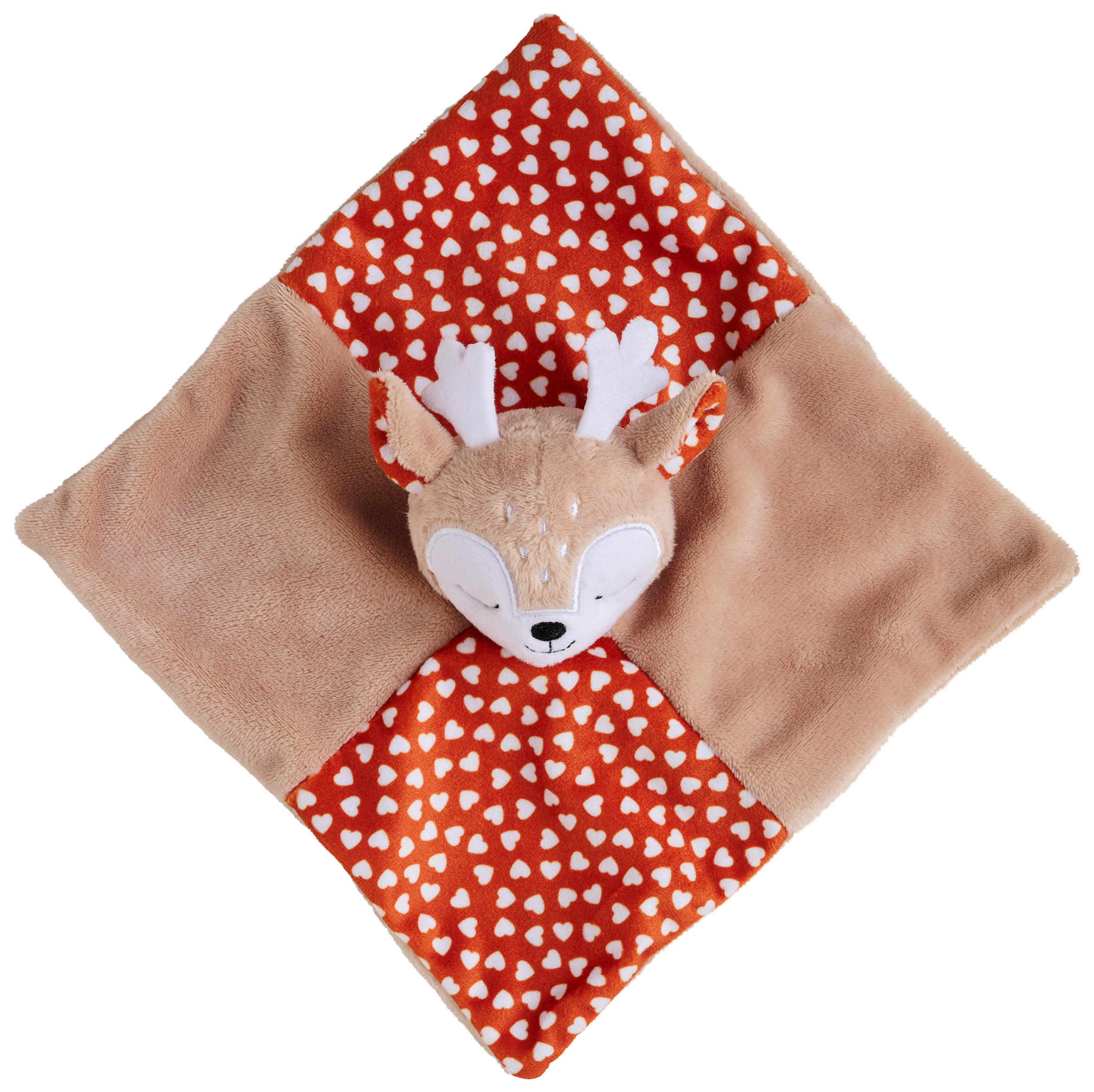 SCHMUSETUCH LOVELY DEER BOY - Terracotta/Braun, Basics, Textil (20/20cm) - Patinio