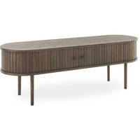 TV-MÖBEL i faner ek mörkbrun  - mörkbrun, Design, trä (130/40/45cm) - Best Price
