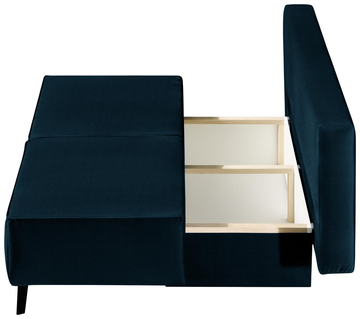 SCHLAFSOFA in Petrol  - Petrol/Schwarz, Konventionell, Textil/Metall (197/91/88cm) - Novel