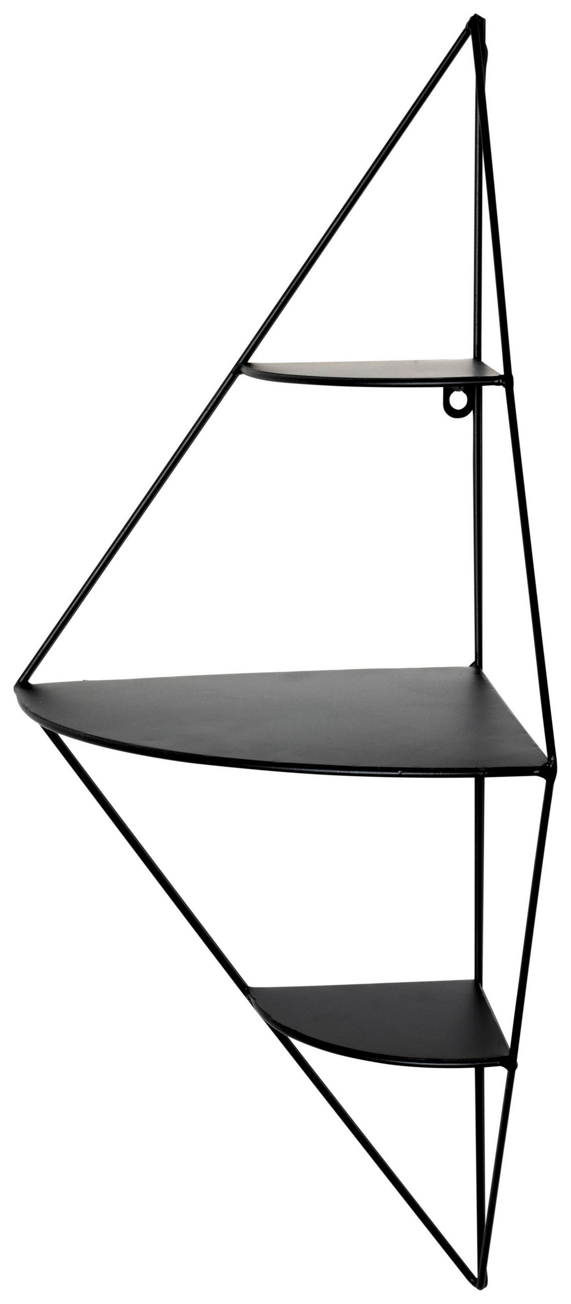 STENSKI REGAL 36/70/26 cm črna  - črna, Konvencionalno, kovina (36/70/26cm) - Carryhome