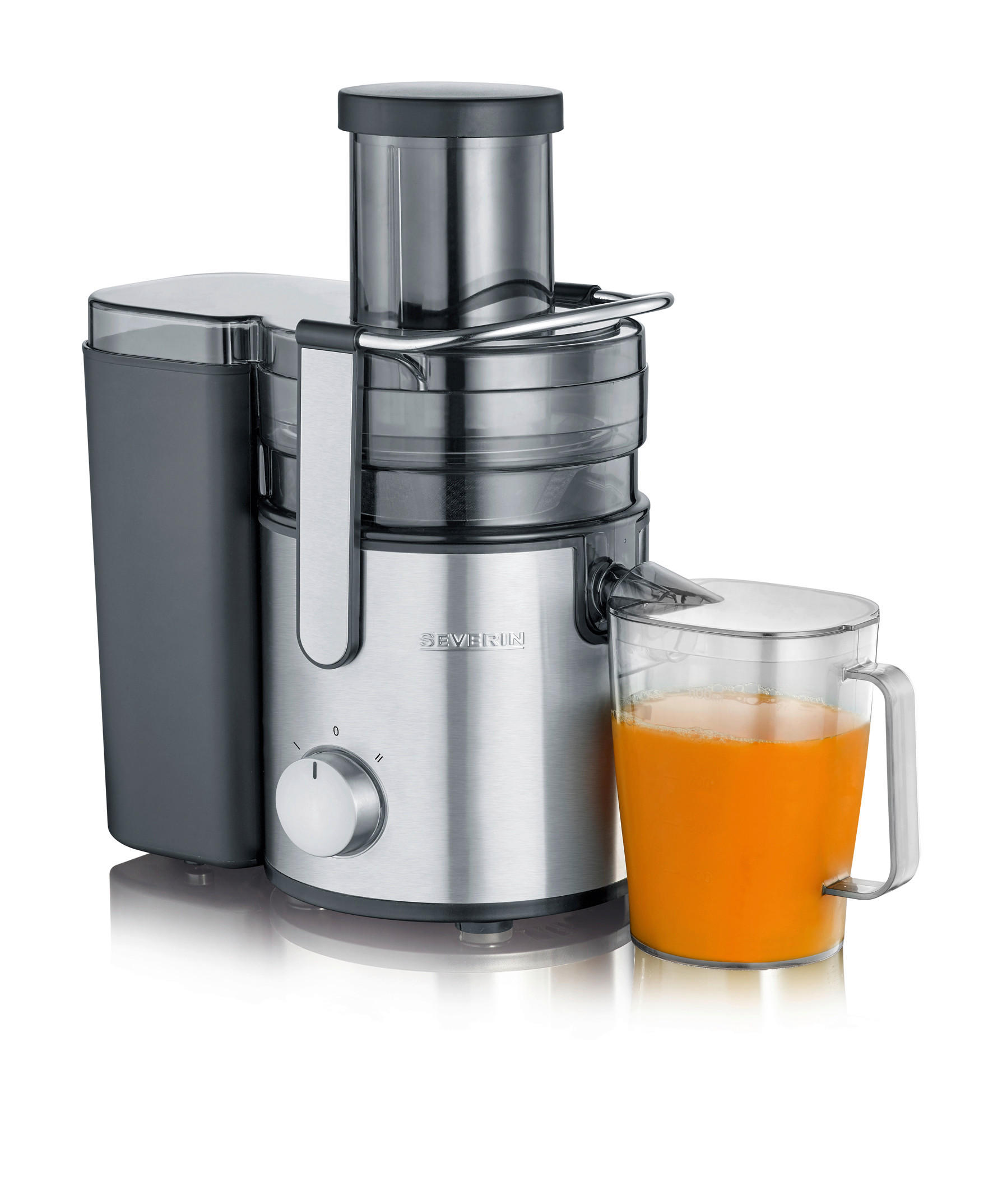 ENTSAFTER  - Edelstahlfarben/Schwarz, KONVENTIONELL, Kunststoff/Metall (24/40/45cm) - Severin