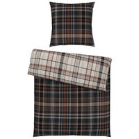WENDEBETTWÄSCHE Flanell 135/200 cm  - Braun, Textil (135/200cm) - Novel