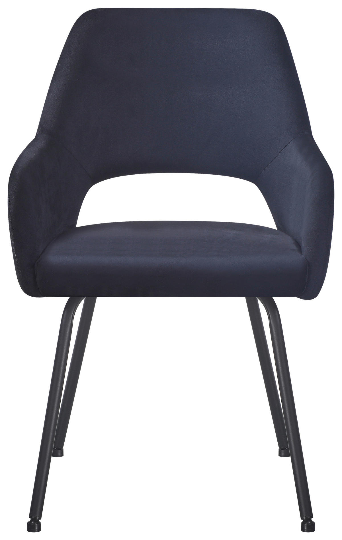 Armlehnstuhl Jonny järn manchester  - svart, Klassisk, metall/textil (58/86/59cm)