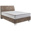 BOXSPRINGBETT 140/200 cm  in Taupe  - Taupe/Chromfarben, Konventionell, Kunststoff/Textil (140/200cm) - Hom`in