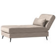 SCHLAFSOFA  in Flachgewebe Sandfarben  - Sandfarben/Schwarz, MODERN, Textil/Metall (205/90/92cm) - Novel