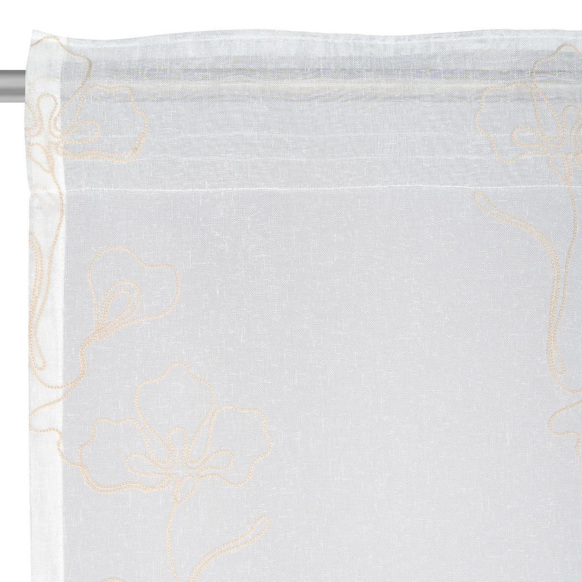 KONČANA ZAVESA  pol prosojno   140/280 cm  - krem barve, Konvencionalno, tekstil (140/280cm) - Esposa