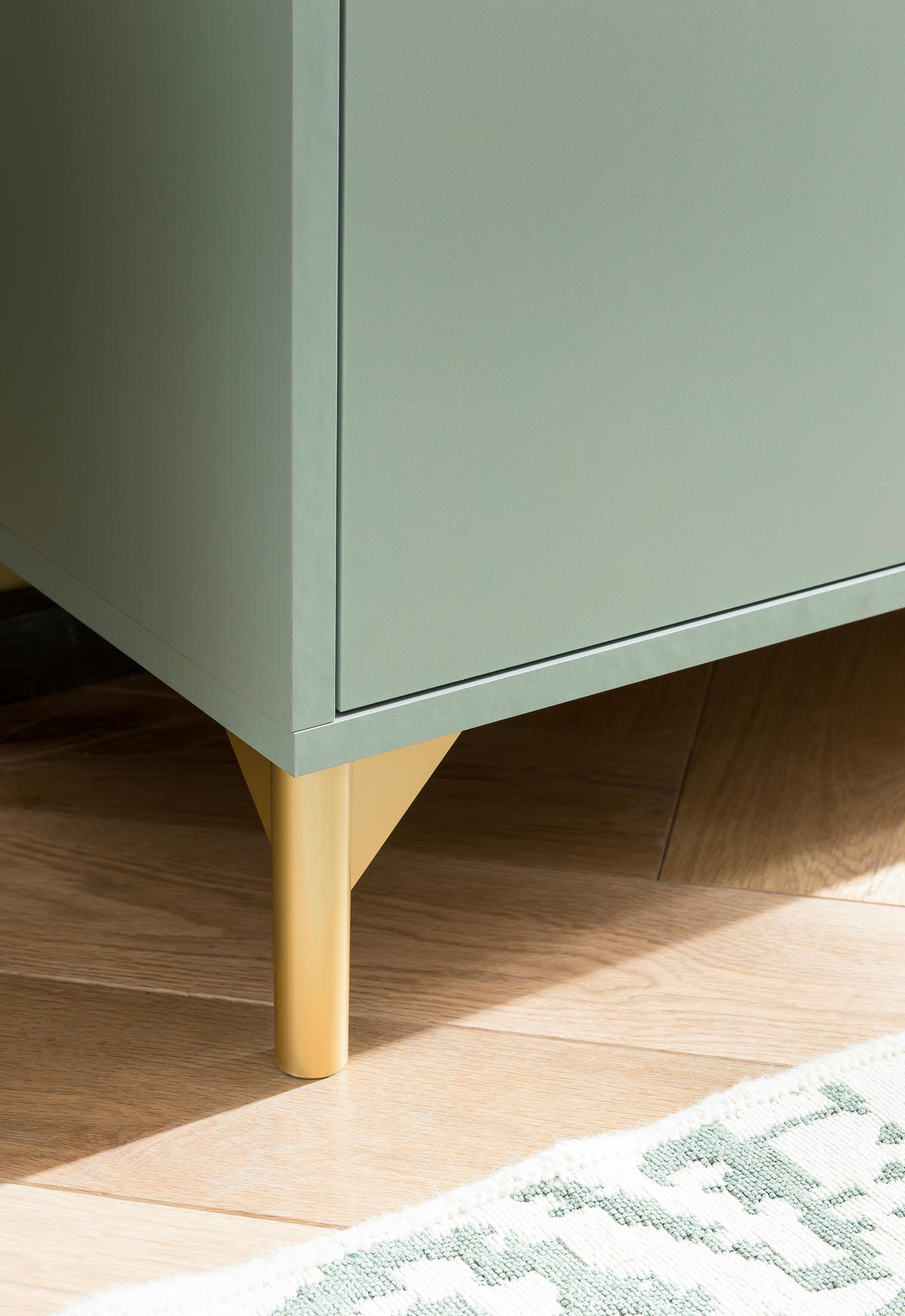 WASCHBECKENUNTERSCHRANK 60,2/60,3/33,10 cm  - Pastellgrün/Goldfarben, MODERN, Holzwerkstoff/Kunststoff (60,2/60,3/33,10cm) - Stylife