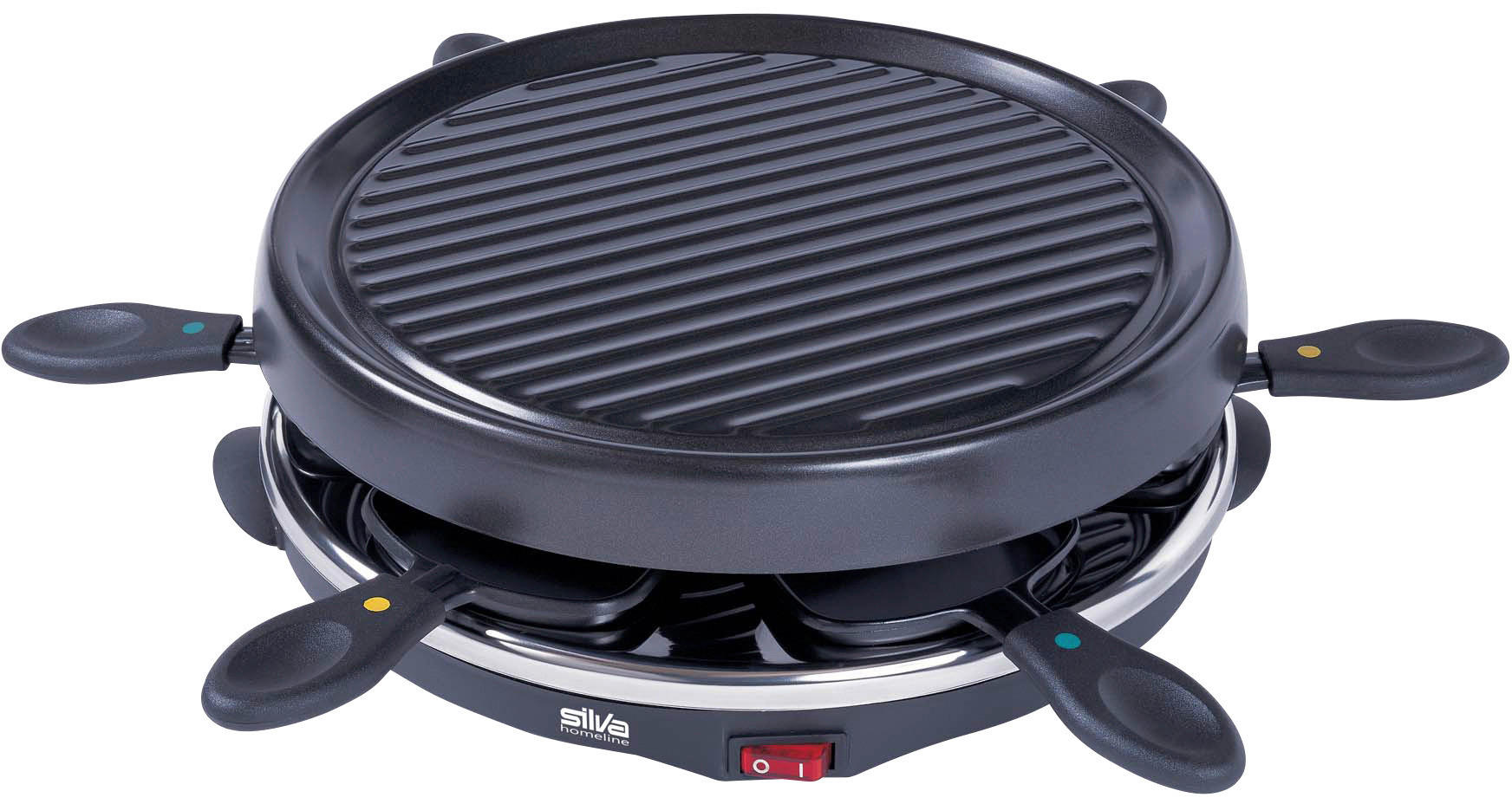 RACLETTE-GRILL  - Schwarz, KONVENTIONELL, Kunststoff/Metall (36.5/13/32.5cm) - Silva Homeline