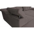 ECKSOFA inkl. Funktionen Anthrazit Cord  - Anthrazit/Silberfarben, Design, Textil/Metall (226/257cm) - Xora