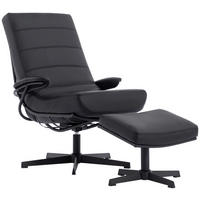 RELAXSESSELSET Lederlook    - Schwarz, Design, Textil/Metall (68/101/85cm) - Livetastic
