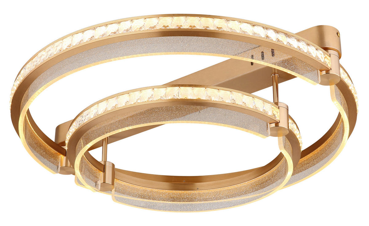 LED SVJETILJKA STROPNA Blondie  - prozirno/zlatne boje, Design, metal/plastika (60/17cm)