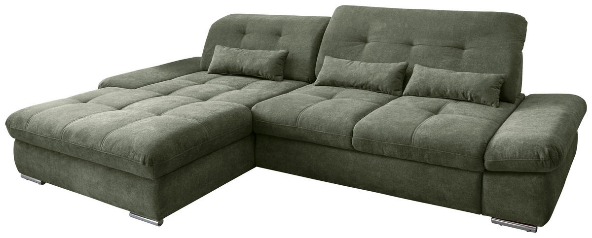 Freisteller von Livetastic ECKSOFA Dalida Dunkelgrün Chenille.