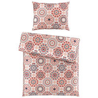 POSTEĽNÁ BIELIZEŇ, satén, modrá, červená, 140/200 cm - modrá/červená, Konventionell, textil (140/200cm) - Esposa