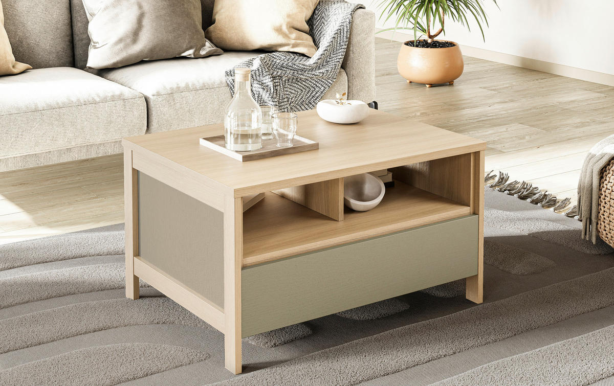 COUCHTISCH in Holzwerkstoff  - Eukalyptusholzfarben/Eichefarben, Design, Holzwerkstoff (80/46/60cm) - MID.YOU