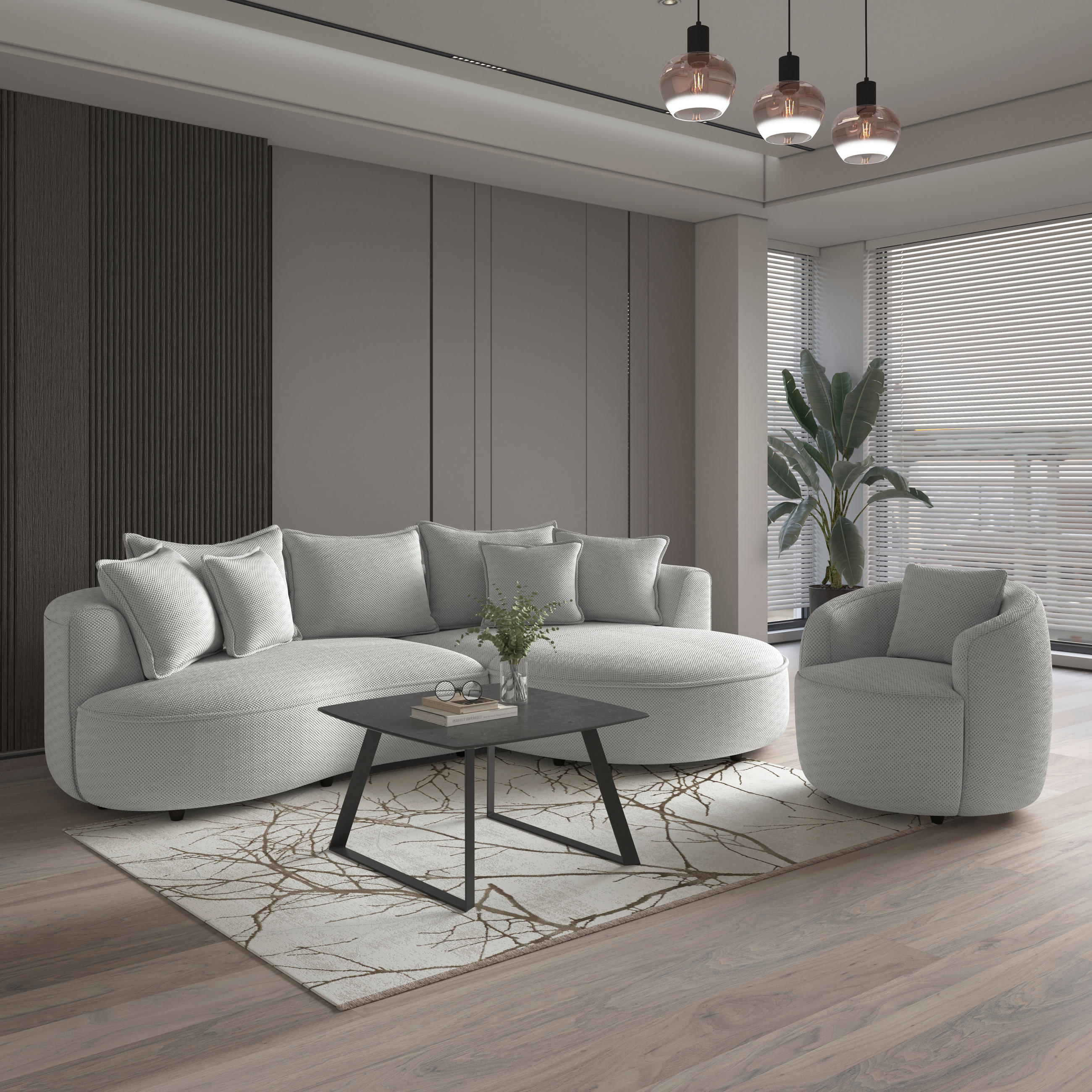 SESSEL in Velours, Struktur Beige  - Beige/Schwarz, Modern, Kunststoff/Textil (81/74/81cm) - Livetastic