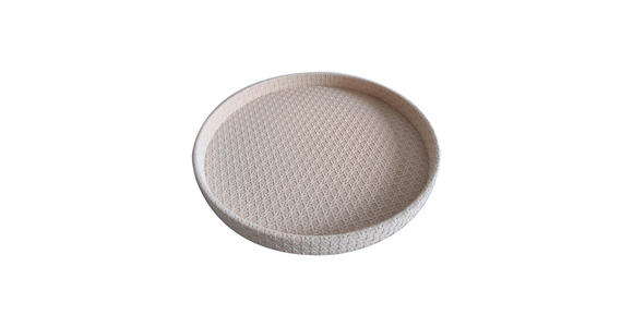 DEKOTABLETT 40/4 cm - Creme, Design, Leder/Holzwerkstoff (40/4cm) - Ambia Home