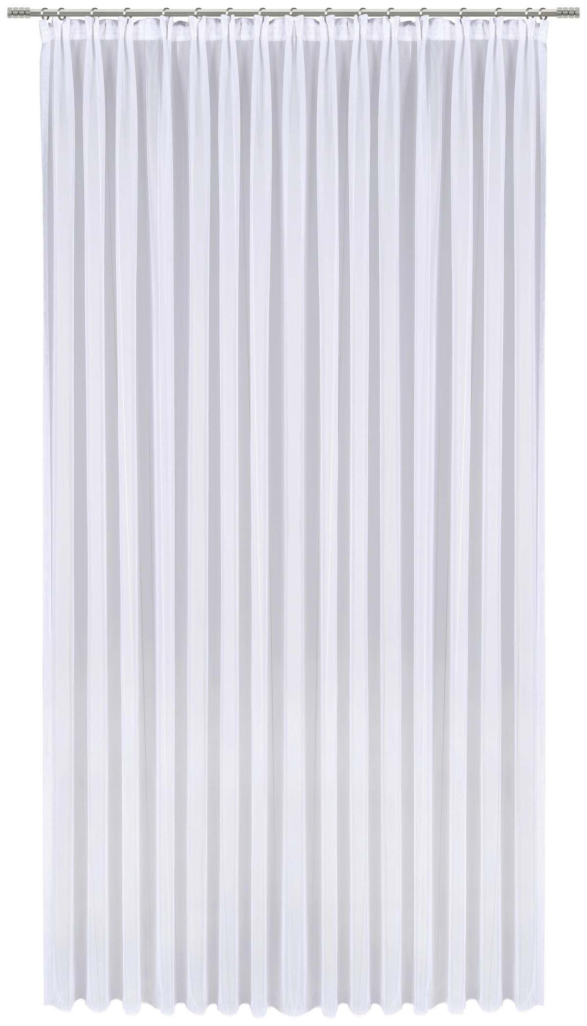 FERTIGSTORE  halbtransparent   300/175 cm  - Weiß/Grau, Basics, Textil (300/175cm) - Esposa