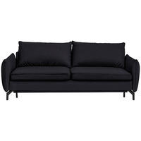 SCHLAFSOFA in Schwarz  - Schwarz, Design, Textil/Metall (224/89/105cm) - Novel