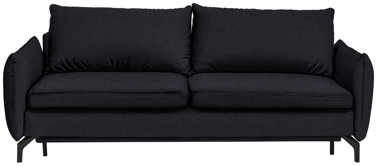 SCHLAFSOFA in Schwarz  - Schwarz, Design, Textil/Metall (224/89/105cm) - Novel