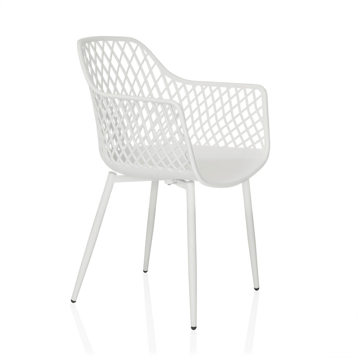 GARTENSTUHL Weiß  - Weiß, MODERN, Kunststoff/Metall (56/81/50cm) - MID.YOU