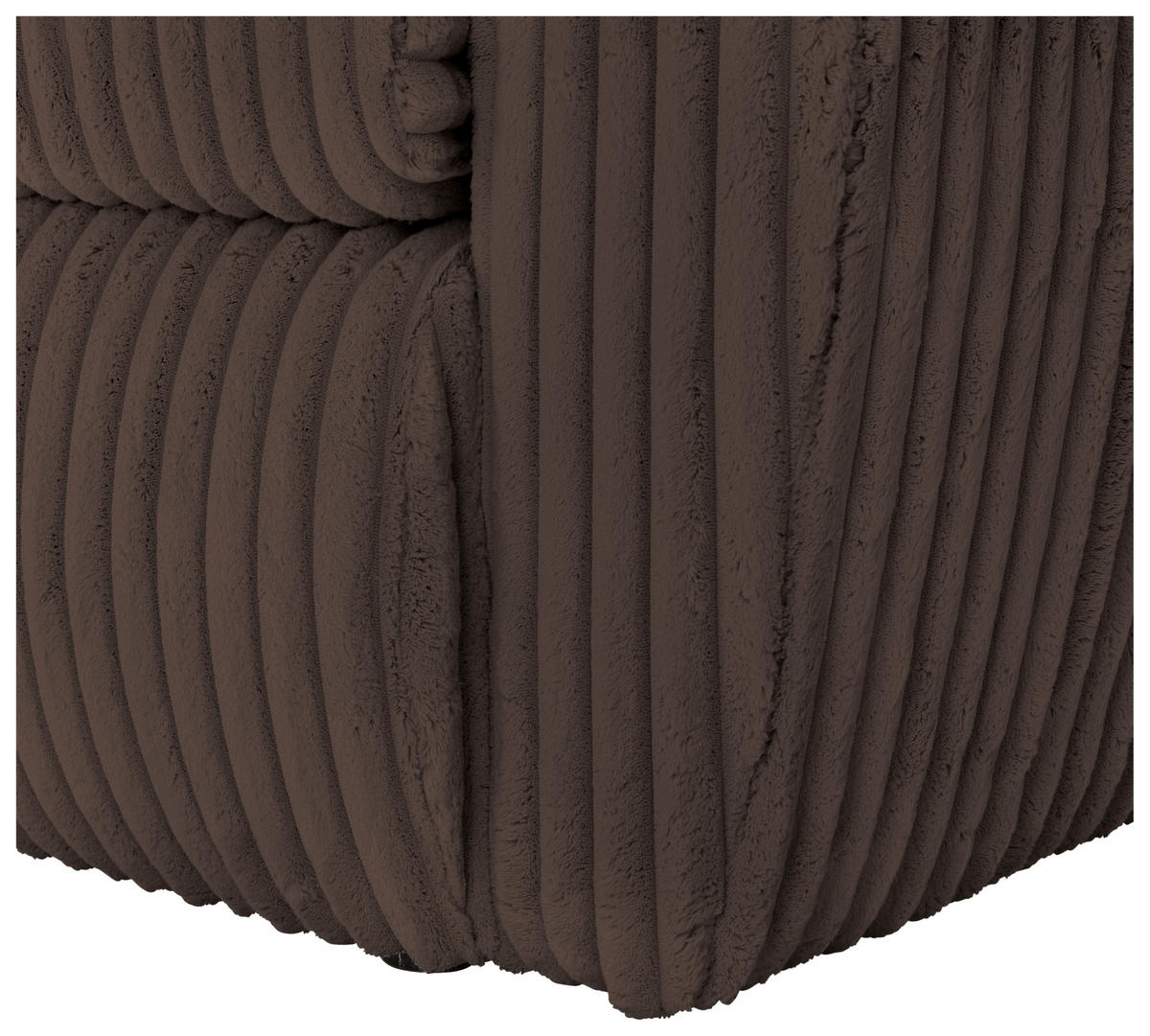 SCHLAFSOFA in Cord, Plüsch Dunkelbraun  - Dunkelbraun/Schwarz, Modern, Kunststoff/Textil (240/90/120cm) - Carryhome