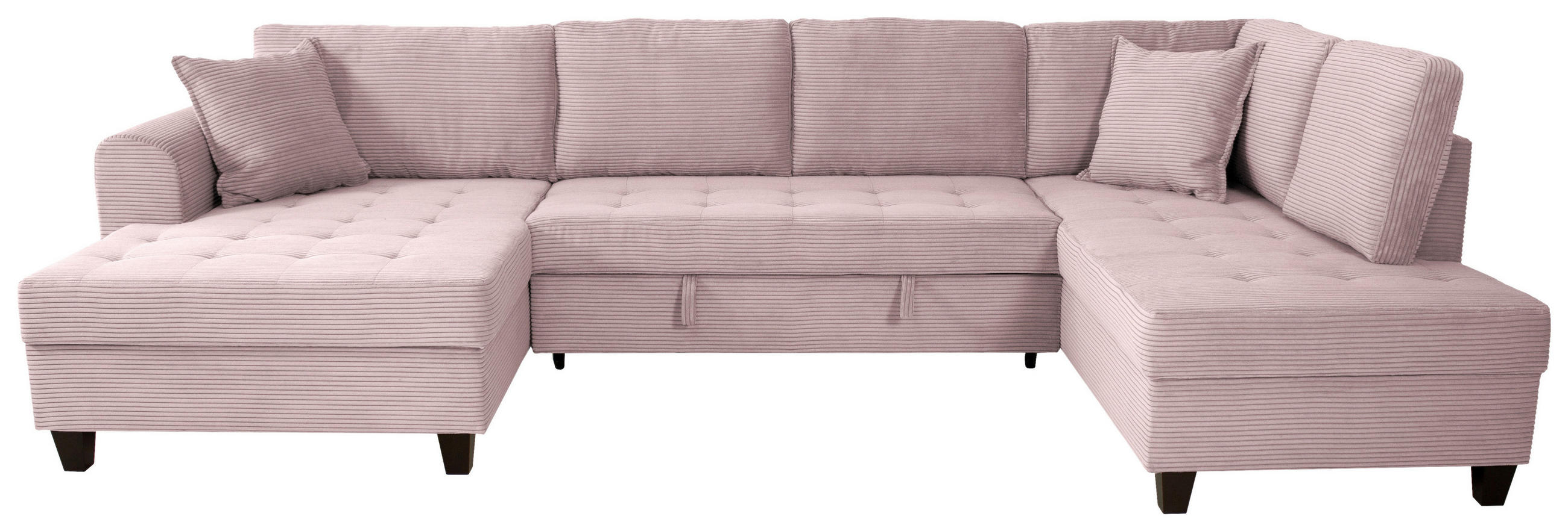 WOHNLANDSCHAFT MORITZ Rosa Cord  - Rosa, Trend, Textil (155/324/178cm) - P & B