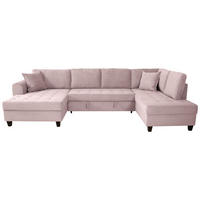 WOHNLANDSCHAFT MORITZ Rosa Cord  - Rosa, Trend, Textil (155/324/178cm) - P & B