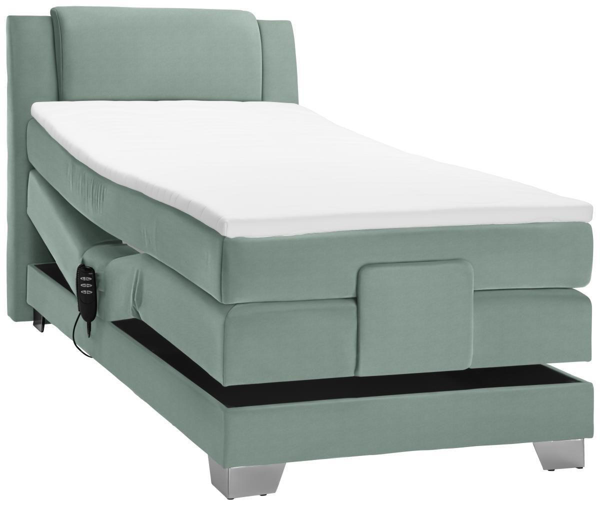 BOXSPRINGBETT 100/200 cm  in Petrol  - Silberfarben/Petrol, Konventionell, Kunststoff/Textil (100/200cm) - Esposa