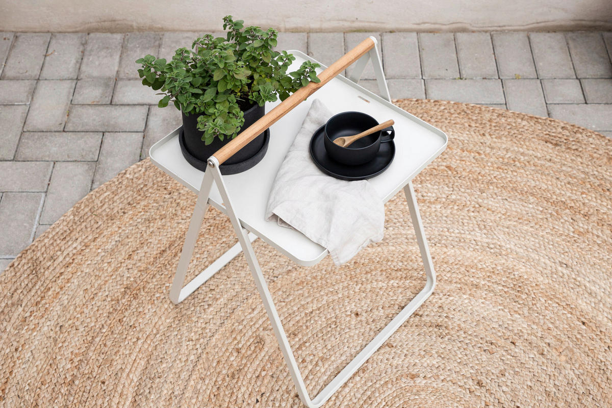 LOUNGETISCH 43/43/59 cm Metall  - Beige, MODERN, Metall (43/43/59cm) - Gardenson