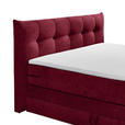 BOXSPRINGBETT 180/200 cm  in Weinrot  - Weinrot/Schwarz, KONVENTIONELL, Kunststoff/Textil (180/200cm) - Esposa