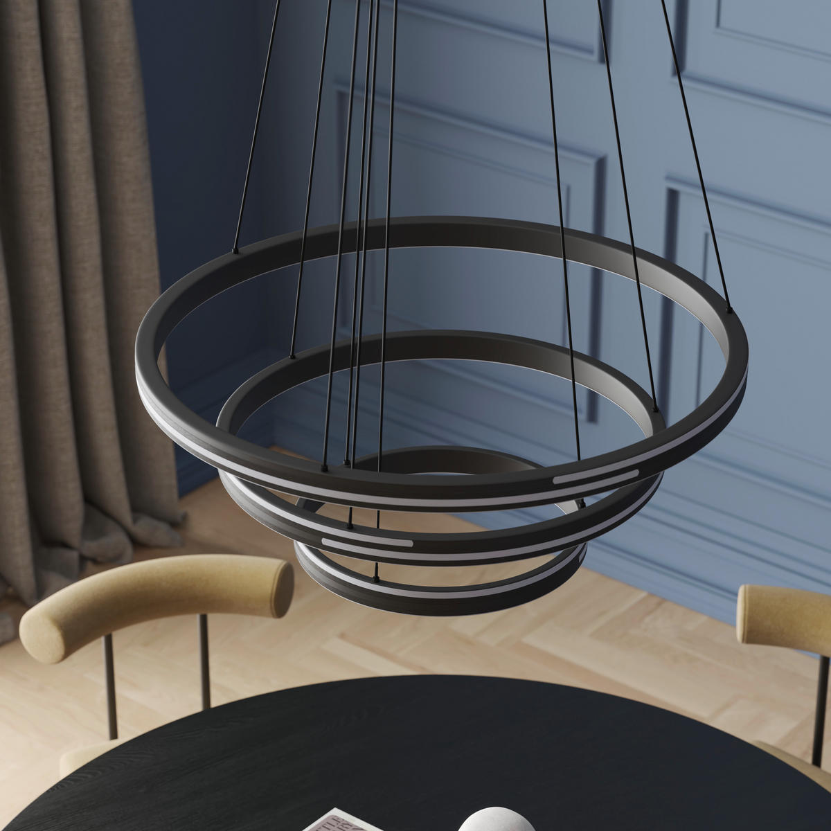 LED-HÄNGELEUCHTE 80/150 cm  - Grau, Design, Kunststoff/Metall (80/150cm) - Dieter Knoll