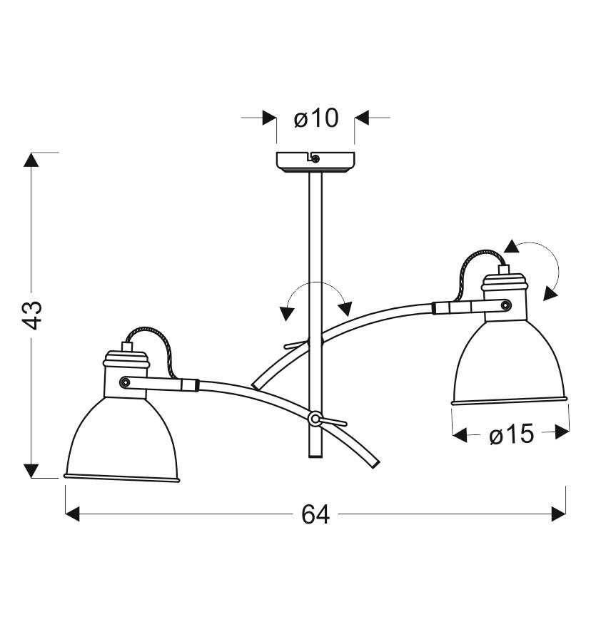 HÄNGELEUCHTE 15/64/43 cm   - Basics, Metall (15/64/43cm)
