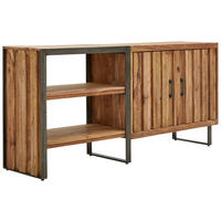 COMODĂ 156/75/40 cm  - culoare lemn sheesham/culoare natur, Modern, metal/lemn (156/75/40cm) - MID.YOU