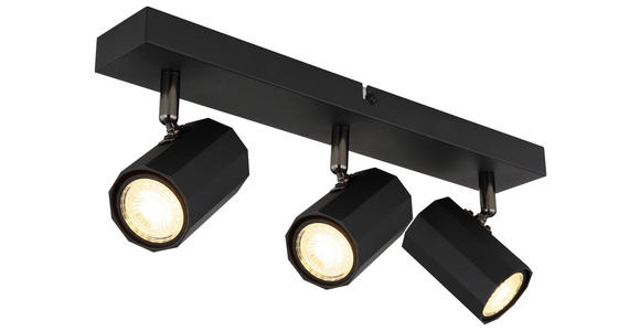 DECKENLEUCHTE 39/6/14,5 cm  - Schwarz, Design, Metall (39/6/14,5cm) - Novel