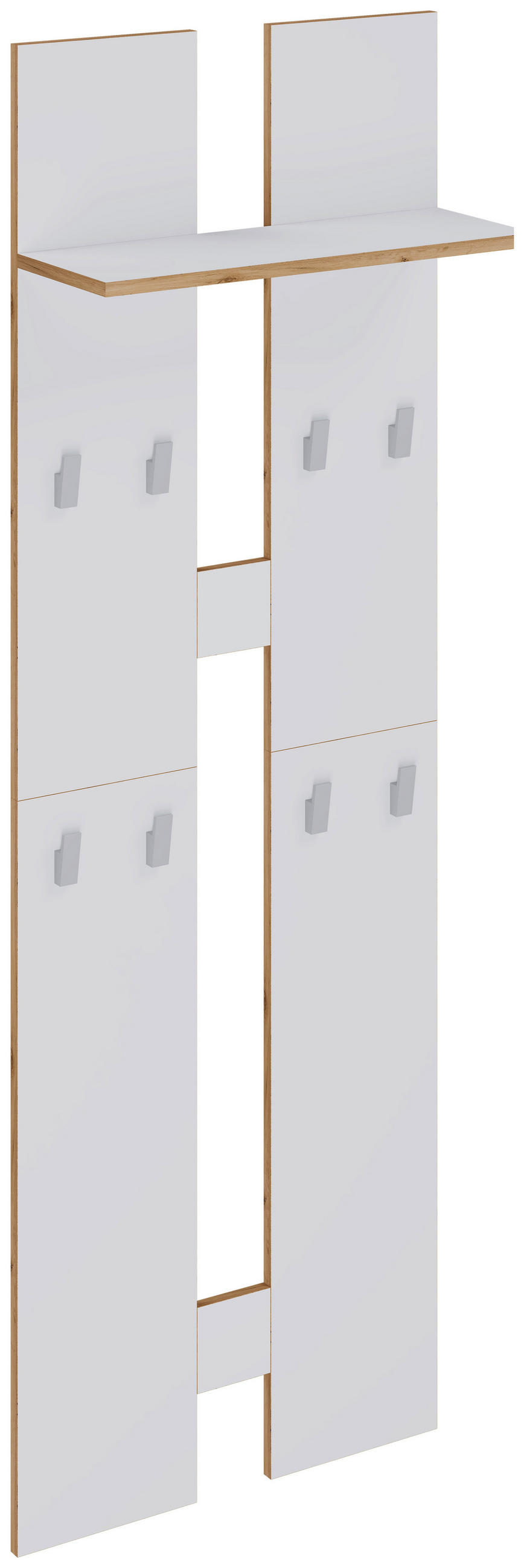 WANDGARDEROBE 57/170/20 cm  - Honigeiche/Weiss, Design, Holzwerkstoff (57/170/20cm) - MID.YOU