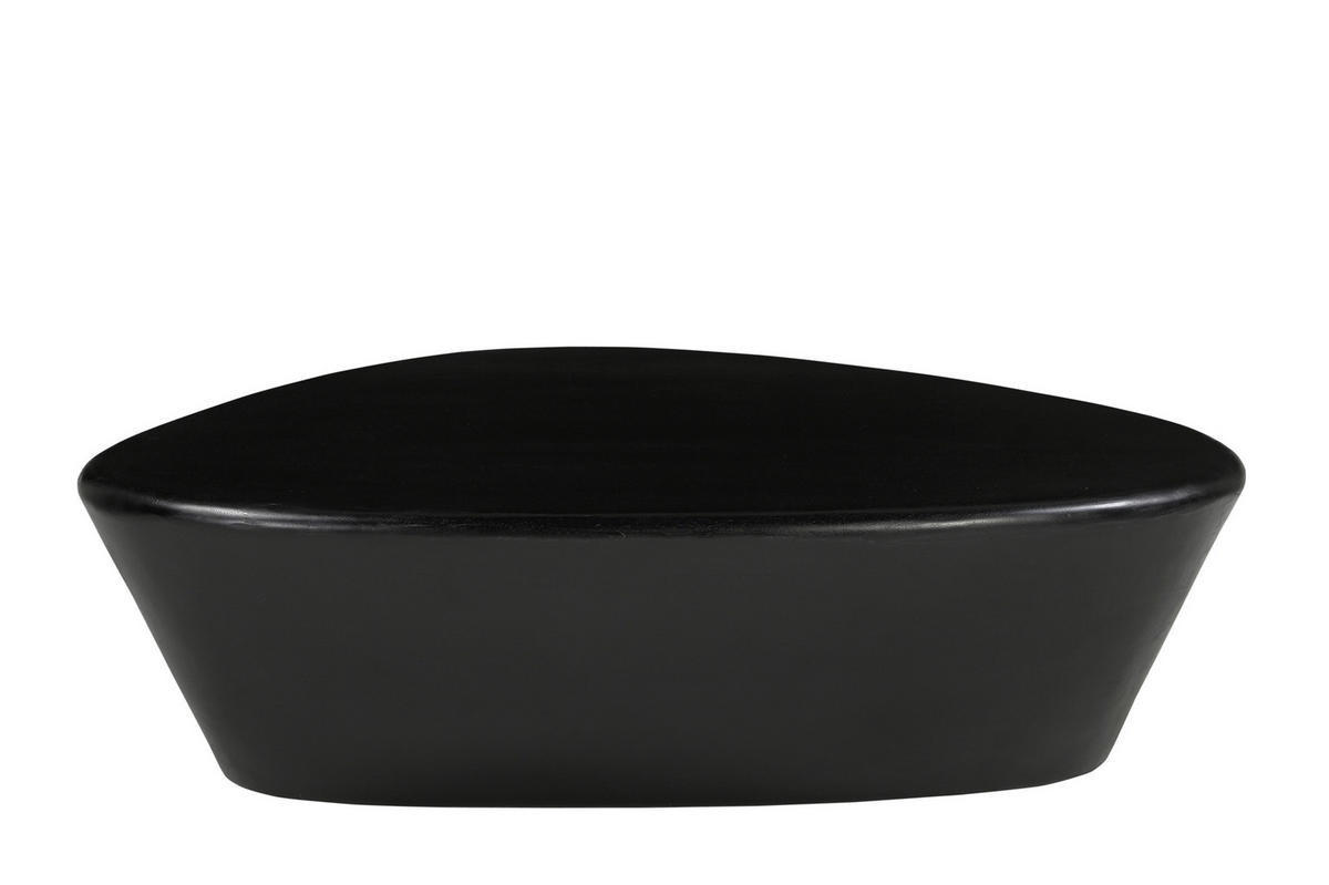 COUCHTISCH Mangoholz massiv 107/78/30 cm dreieckig Schwarz  - Schwarz, Design, Holz (107/78/30cm) - MID.YOU