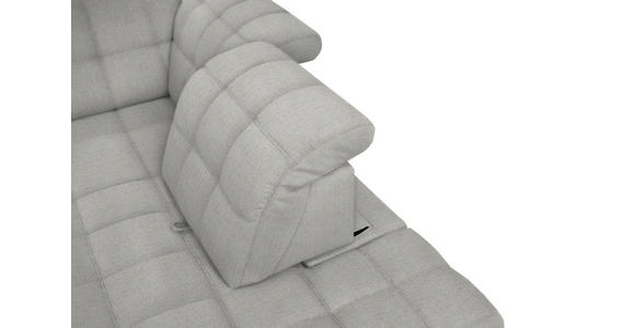 ECKSOFA in Webstoff Hellgrau 216/297 cm - Hellgrau/Schwarz, Design, Holz/Textil (216/297cm) - Xora