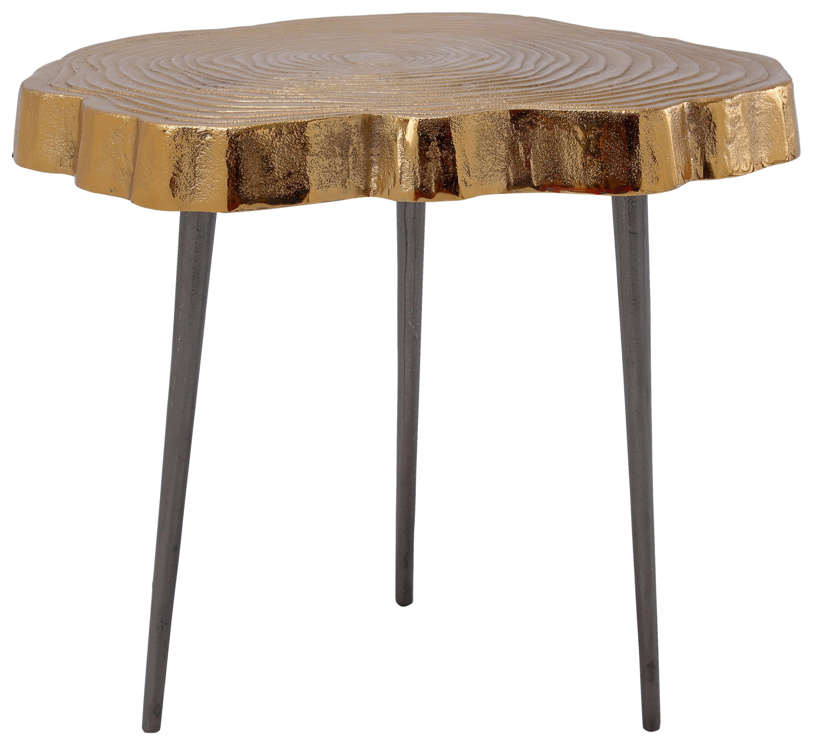 PRÍRUČNÝ STOLÍK, čierna, zlatá - čierna/zlatá, Design, kov (41/46/44cm) - MID.YOU