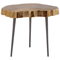 BEISTELLTISCH in Metall 41/46/44 cm  - Goldfarben/Schwarz, Design, Metall (41/46/44cm) - Kayoom