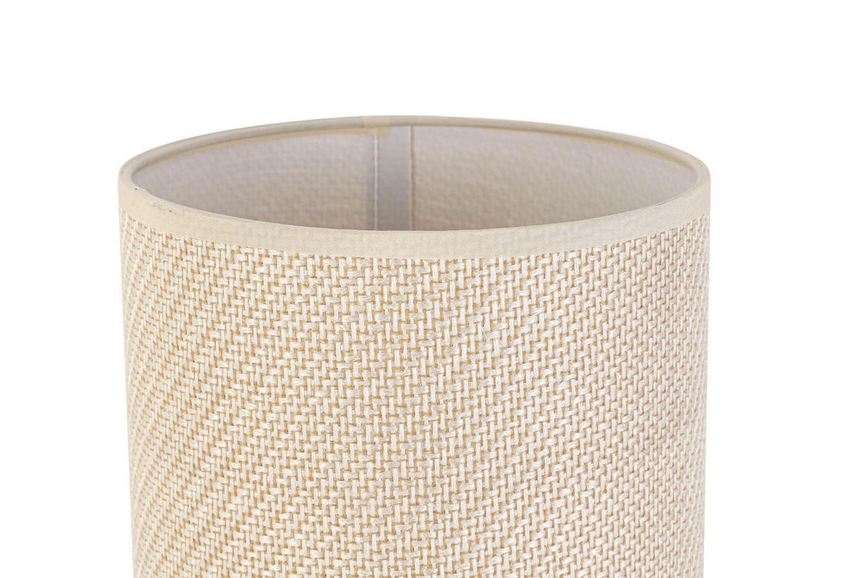 STOLNÁ LAMPA, E27, 18/31 cm  - hnedá/krémová, Basics, kov/textil (18/31cm) - Novel