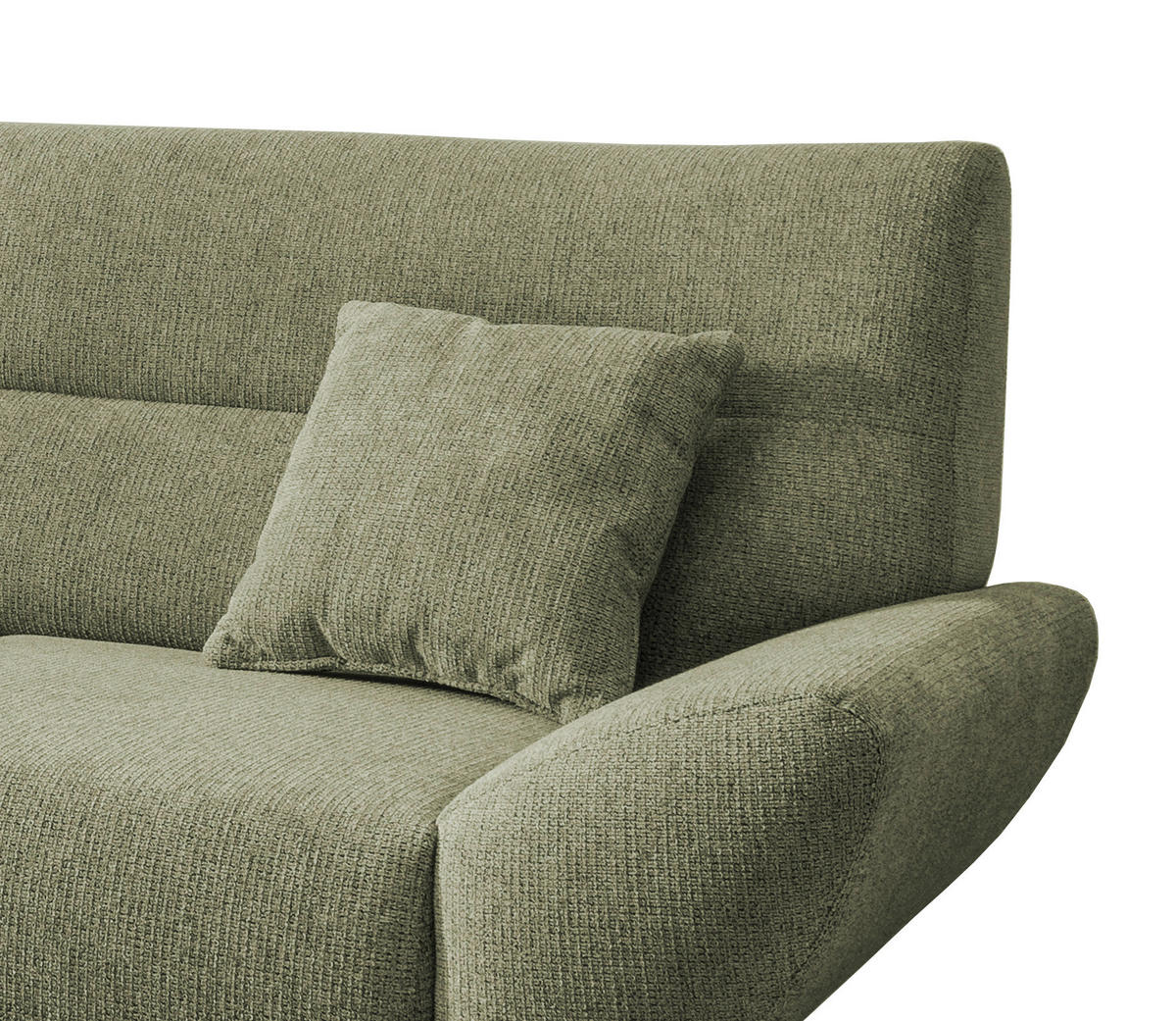 ECKSOFA in Chenille Grün  166/290 cm  - Wildeiche/Grün, MODERN, Holz/Textil (166/290cm) - MID.YOU