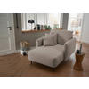 XXL-SESSEL Cord Graubraun    - Graubraun/Schwarz, Design, Textil/Metall (112/95/158cm) - Livetastic