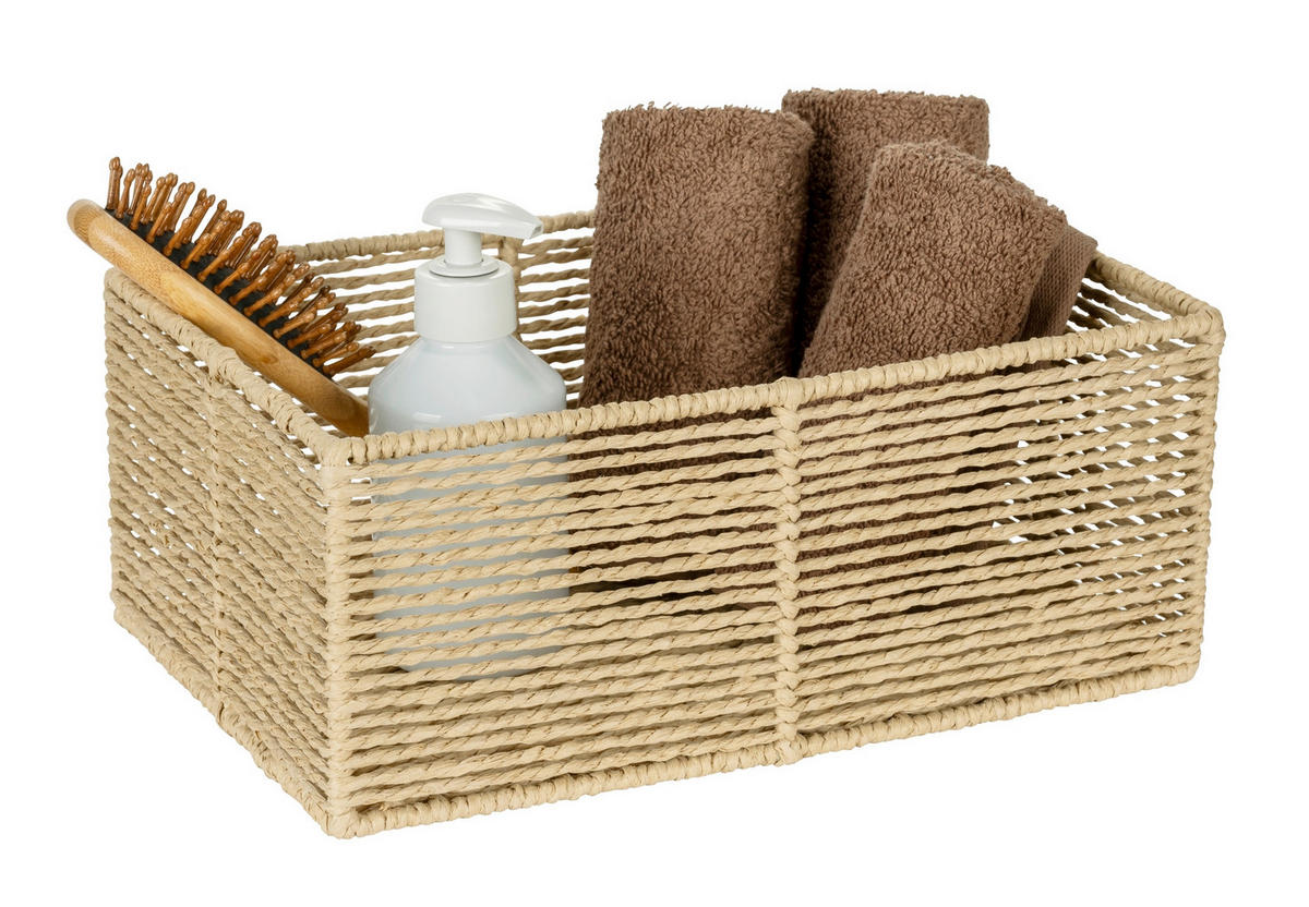 AUFBEWAHRUNGSKÖRBCHEN  - Beige, Basics, Naturmaterialien (30/12/20cm) - Wenko