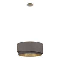HÄNGELEUCHTE 56/150 cm   - Messingfarben/Schwarz, Basics, Textil/Metall (56/150cm) - Eglo