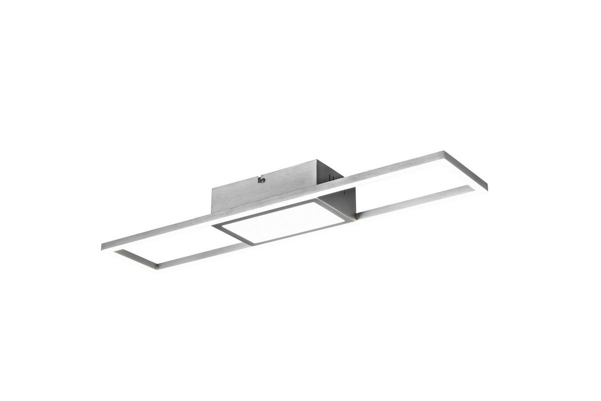 LED-DECKENLEUCHTE     - Nickelfarben, Design, Metall (60/6/13cm)